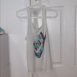 Nike White Dri-fit Tank Top M